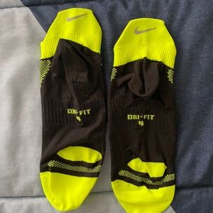 Nike Neon Green and Black Tab Socks